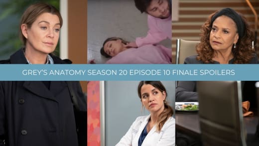 Colagem final do episódio 10 da temporada 20 de Grey's Anatomy