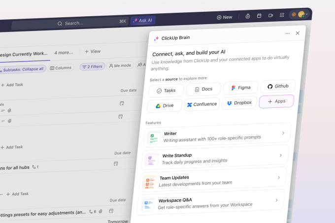 ClickUp quer enfrentar o Notion e o Confluence com sua nova base de conhecimento baseada em IA
