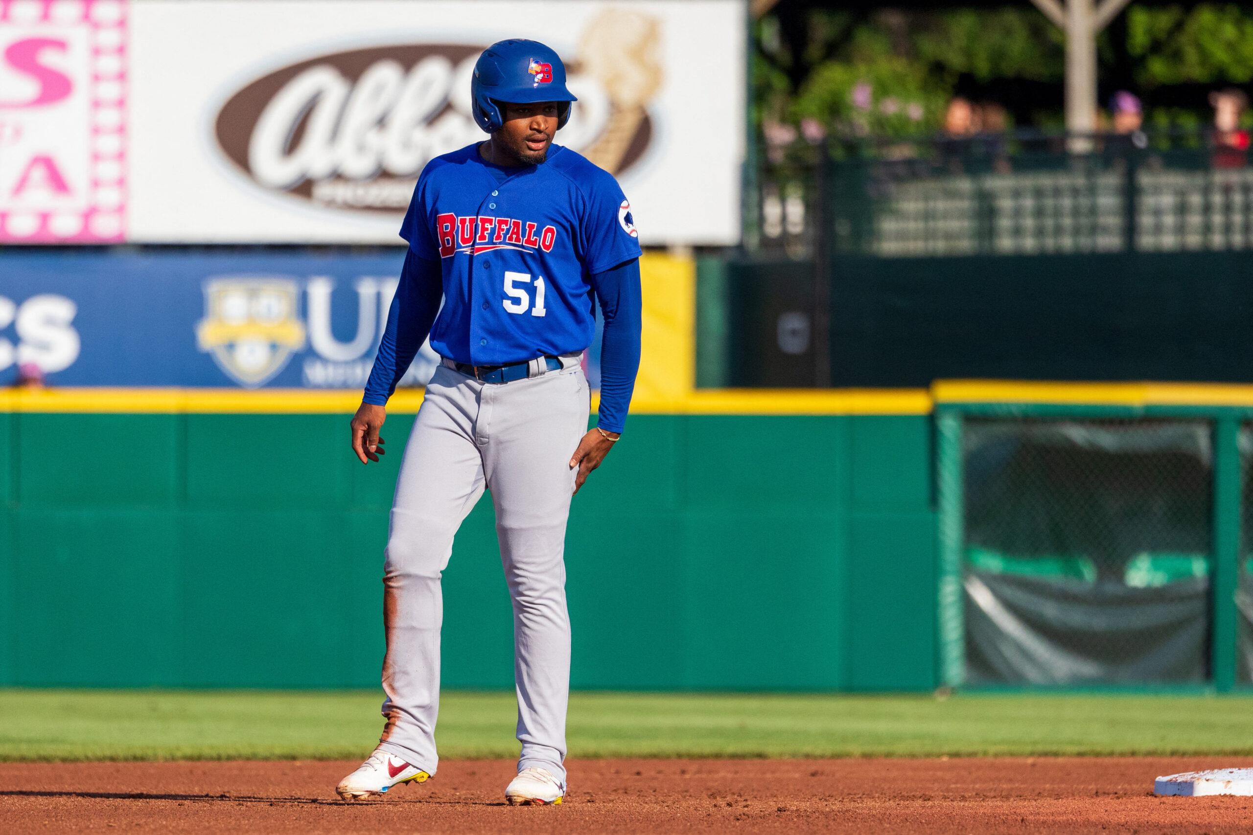 Orelvis Martinez com uniforme do Buffalo Bisons