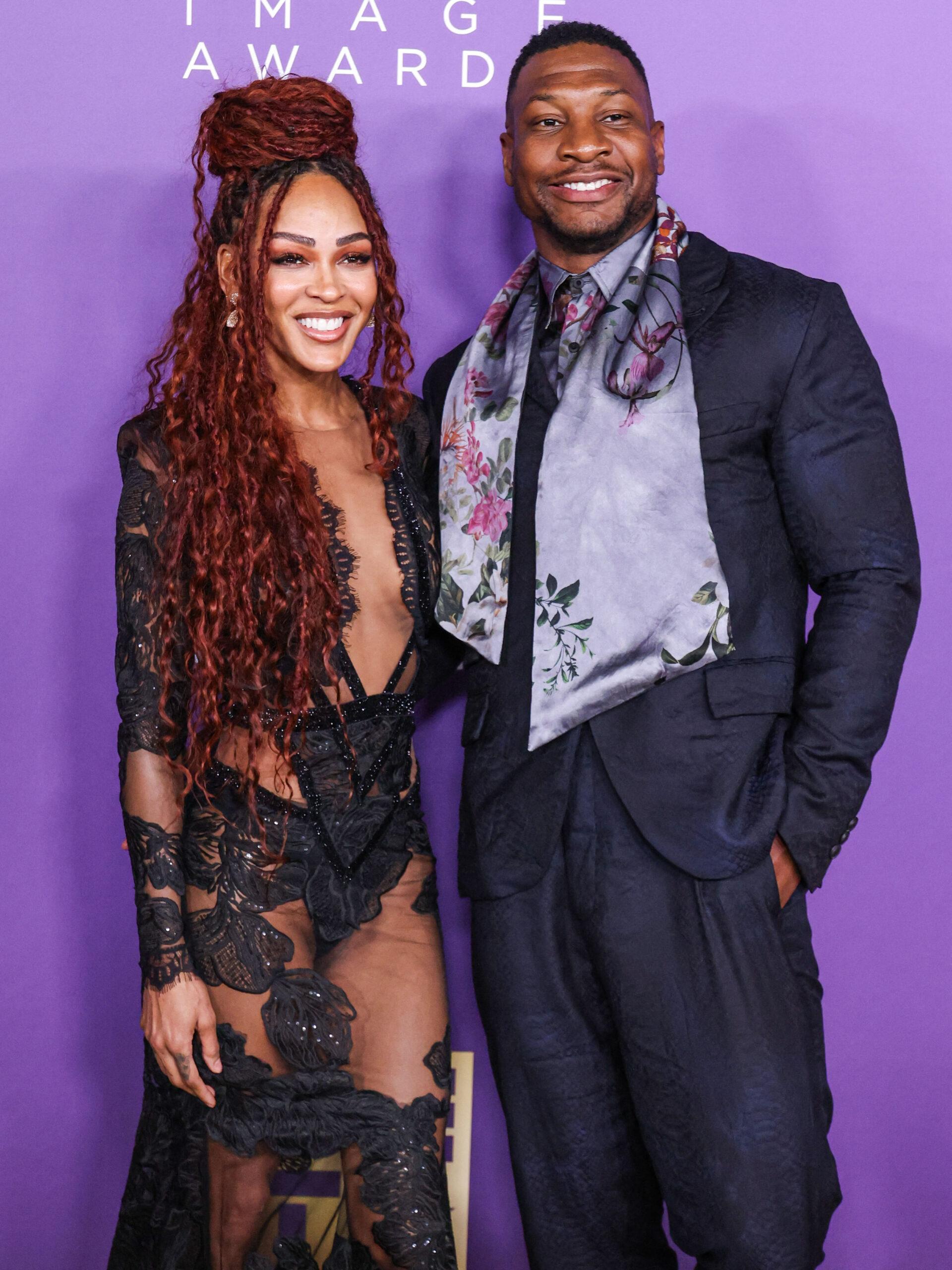 Jonathan Majors e namorada Meagan Good