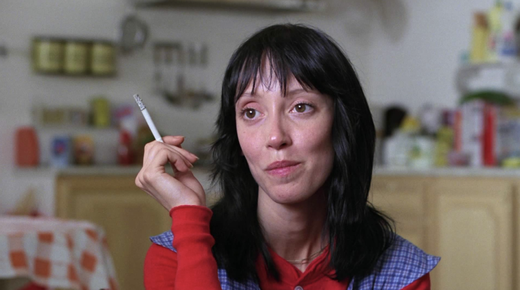 Shelley Duvall aparece em uma cena do filme O Iluminado de 1980.