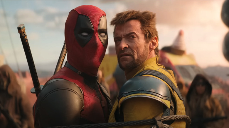 Deadpool e Wolverine amarrados juntos