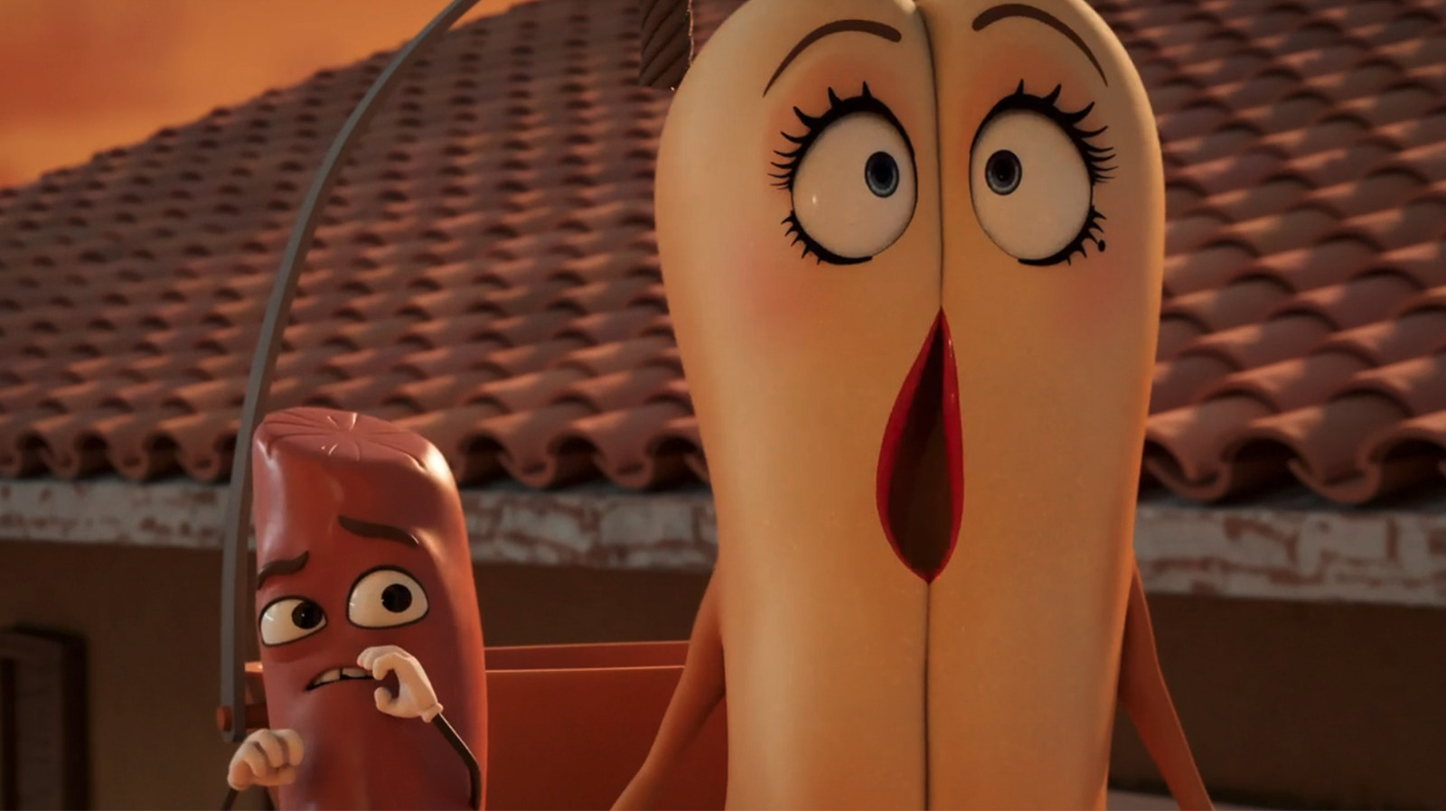 Sausage Party: A cena de sexo com comida mais depravada da Foodtopia exigiu um aviso claro da Amazon