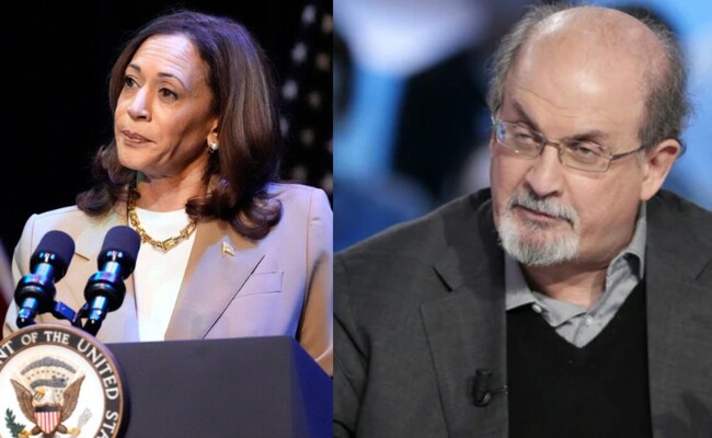 'Estou 1.000% certo para ela': Salman Rushdie apoia Kamala Harris