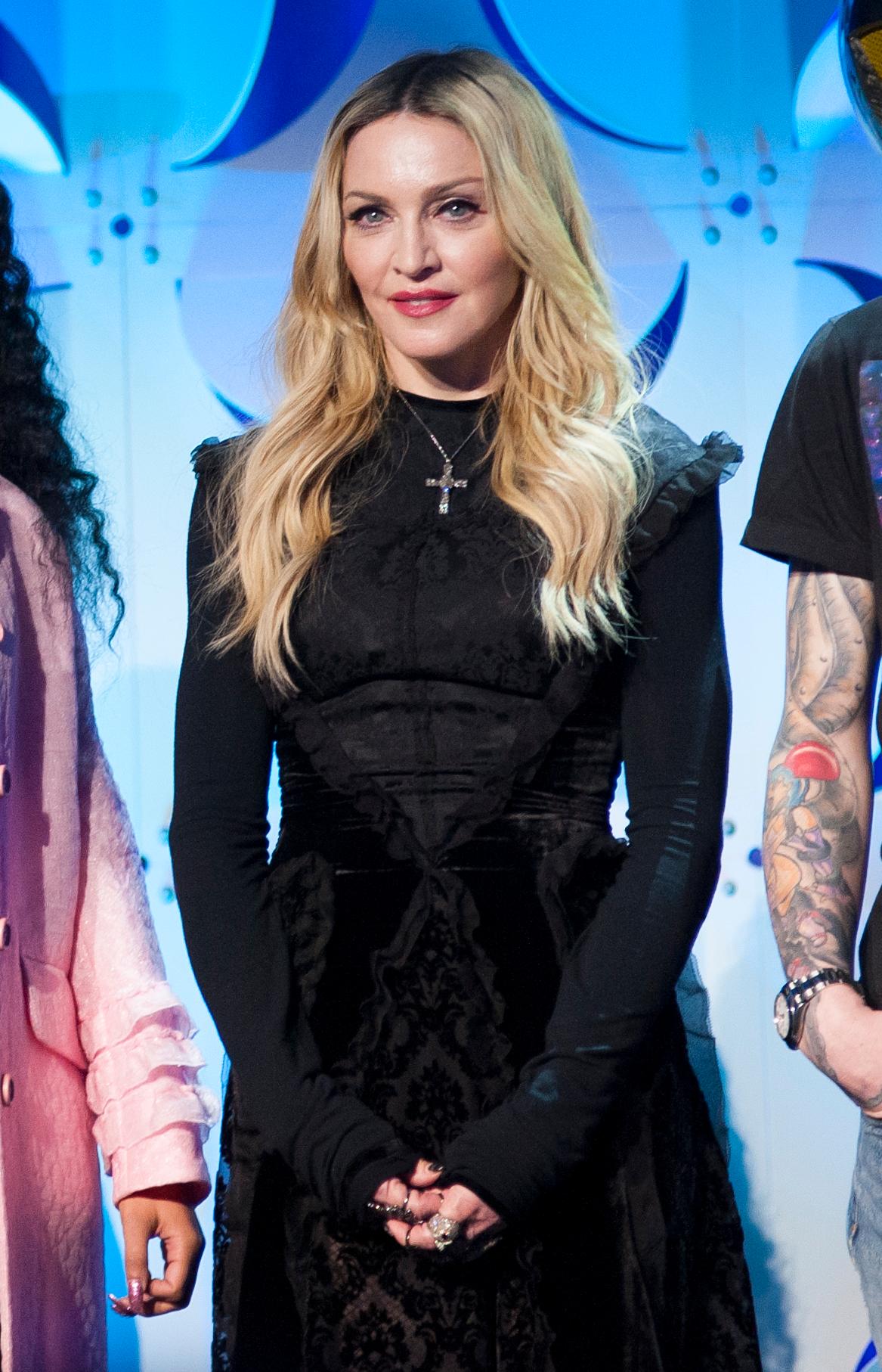 Madonna na conferência de imprensa do Tidal