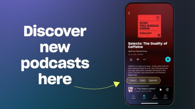 O novo recurso de IA do Amazon Music permite que você navegue pelos episódios de podcast por tópico