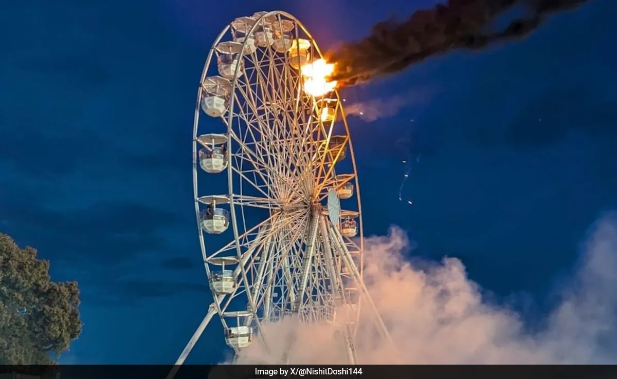 Roda gigante pega fogo e deixa 30 feridos em festival de verão na Alemanha