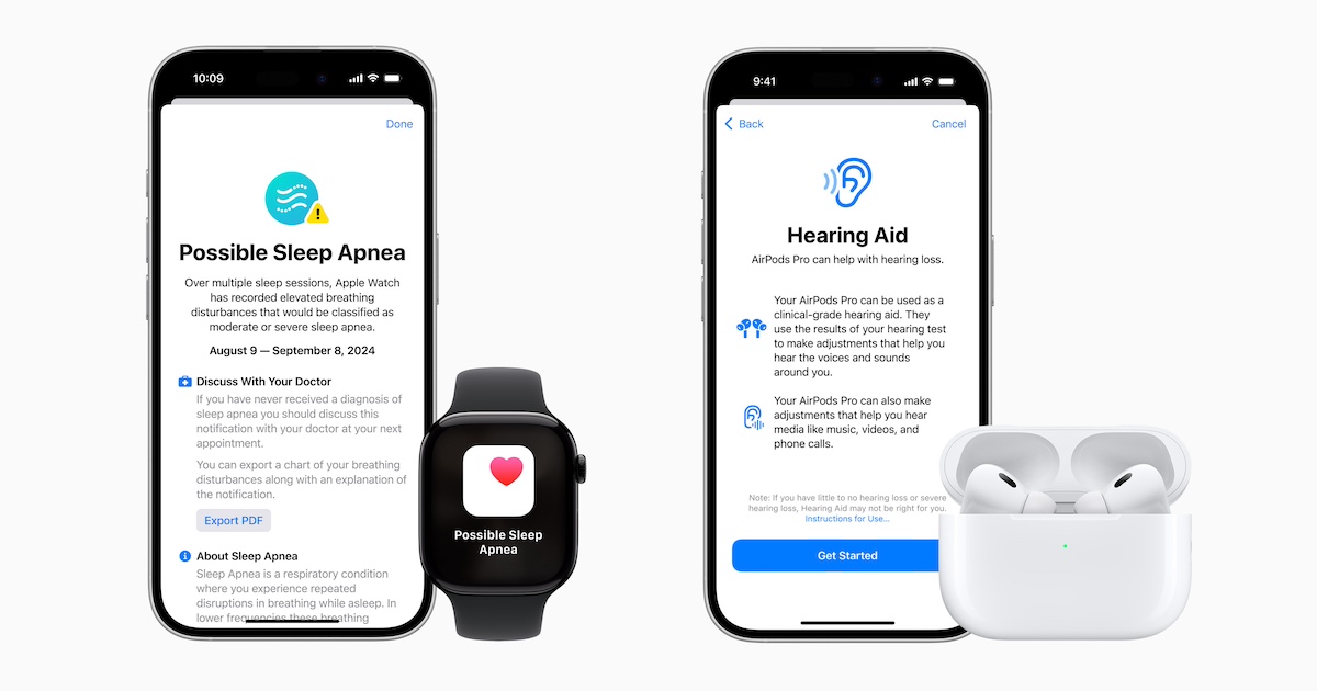 Apple recebe autorização do FDA para tecnologia de apneia do sono e aparelhos auditivos