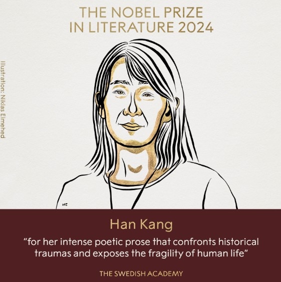 Prêmio Nobel de Literatura vai para o autor sul-coreano Han Kang