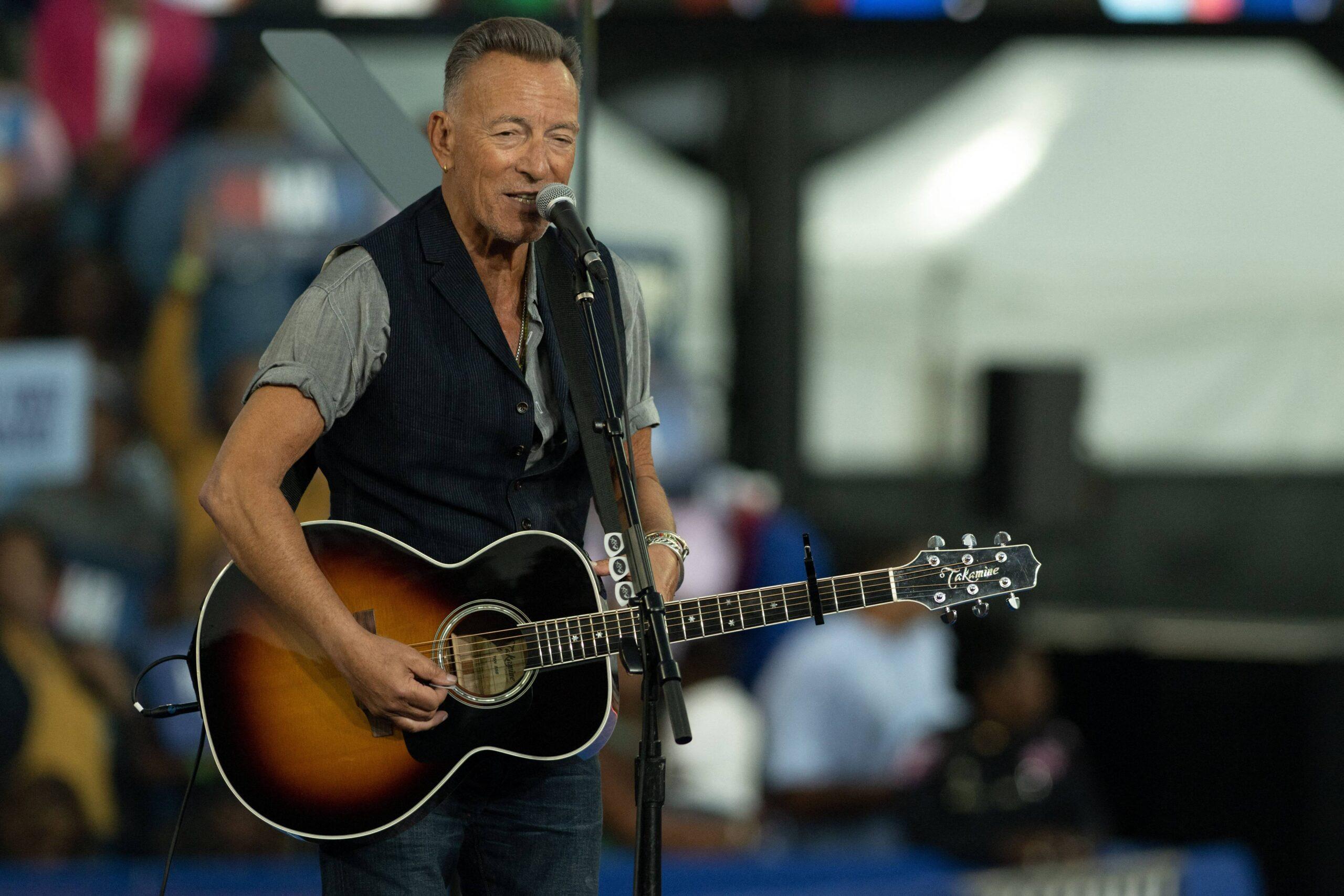 Bruce Springsteen nas campanhas Harris em Atlanta.