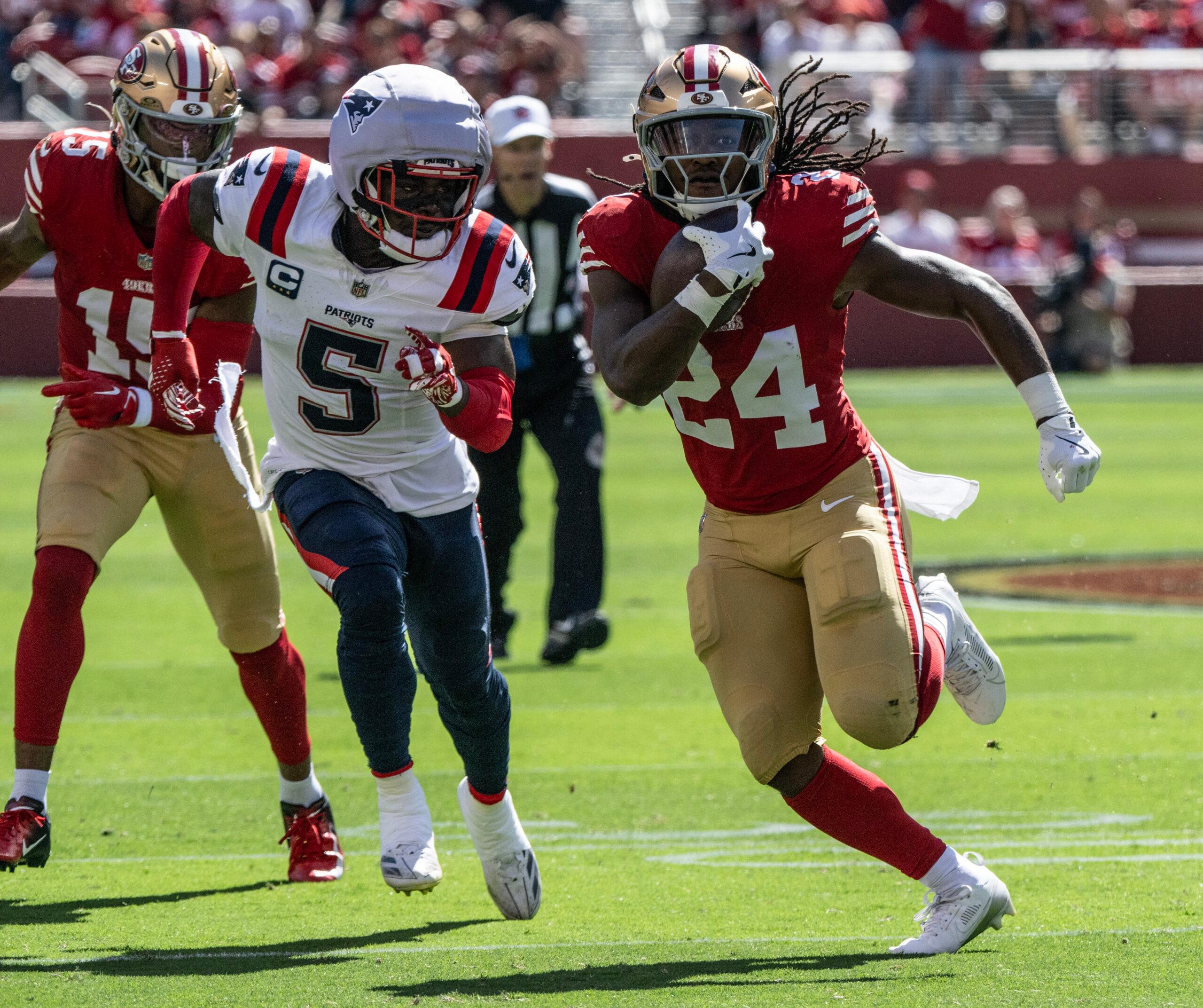 Jabrill Peppers, safety do New England Patriots, no Levi's Stadium