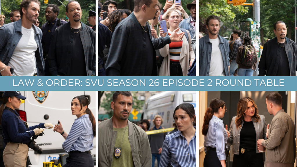 Collage of photos used for the Law & Order: SVU Season 26 Episode 1 Round Table