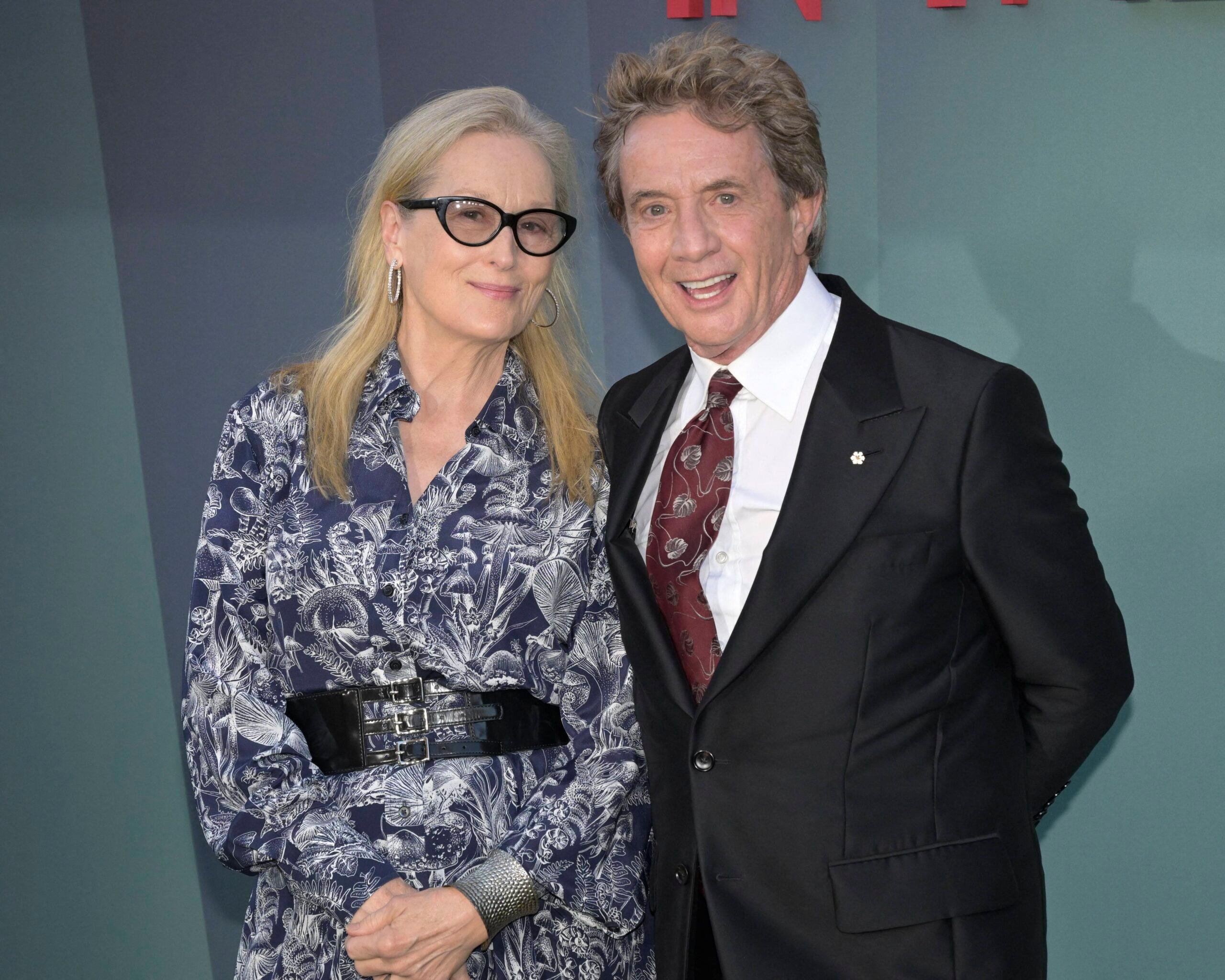 Meryl Streep e Martin Short na estreia do OMITB