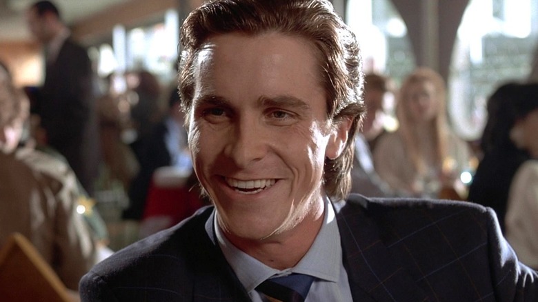 Patrick Bateman rindo do psicopata americano