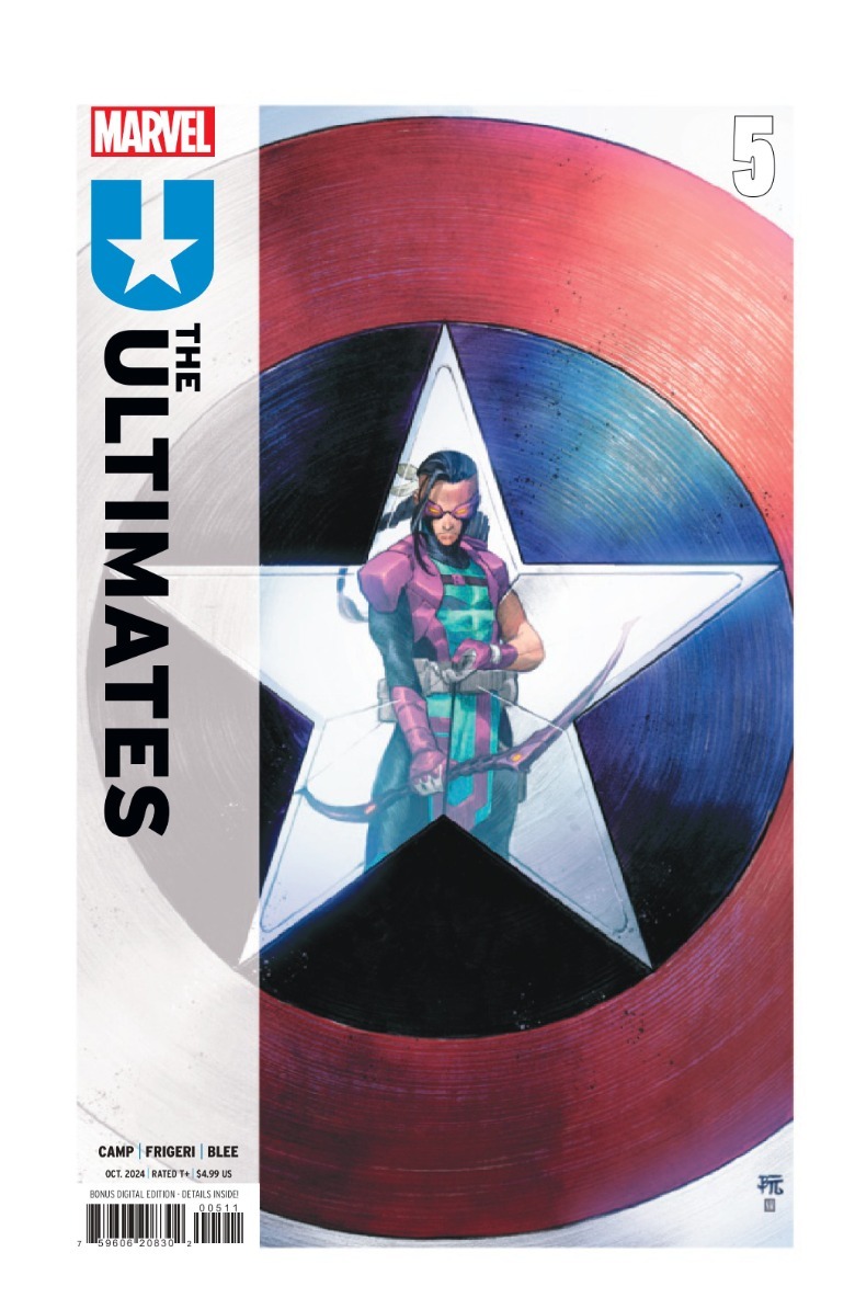 Marvel Comics Ultimates #5 Escudo do Capitão América Hawkeye