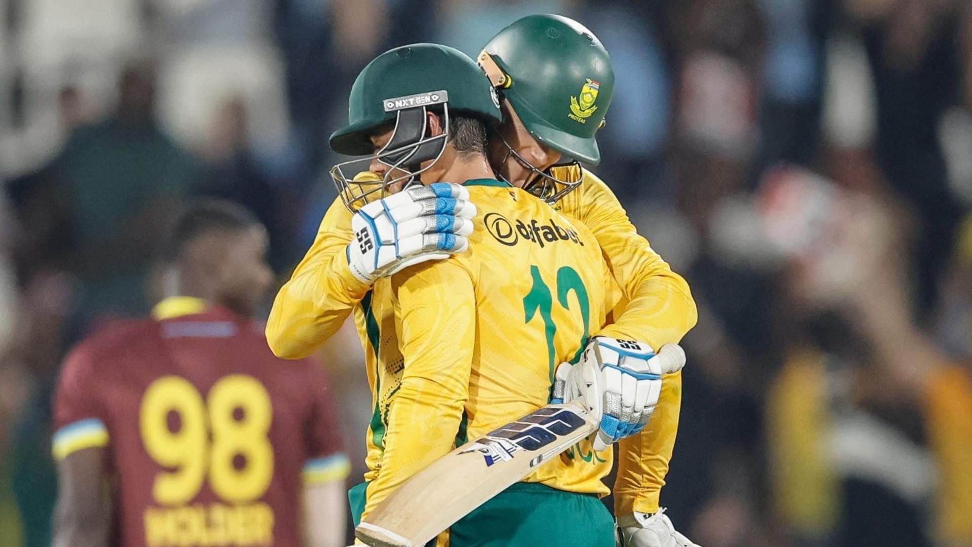 Run-Chases T20I masculino mais rápido, lista completa: África do Sul Chase Down 222 em tempo rápido para estabelecer recorde de membro completo | SA x WI