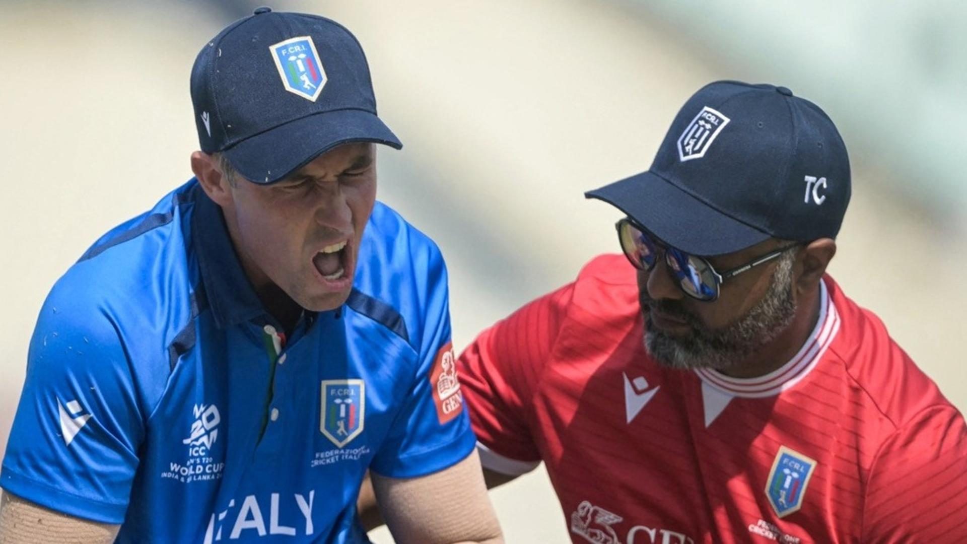 Capitão da Itália sofre lesão que pode encerrar o torneio quatro saldos na primeira partida da equipe na Copa do Mundo T20