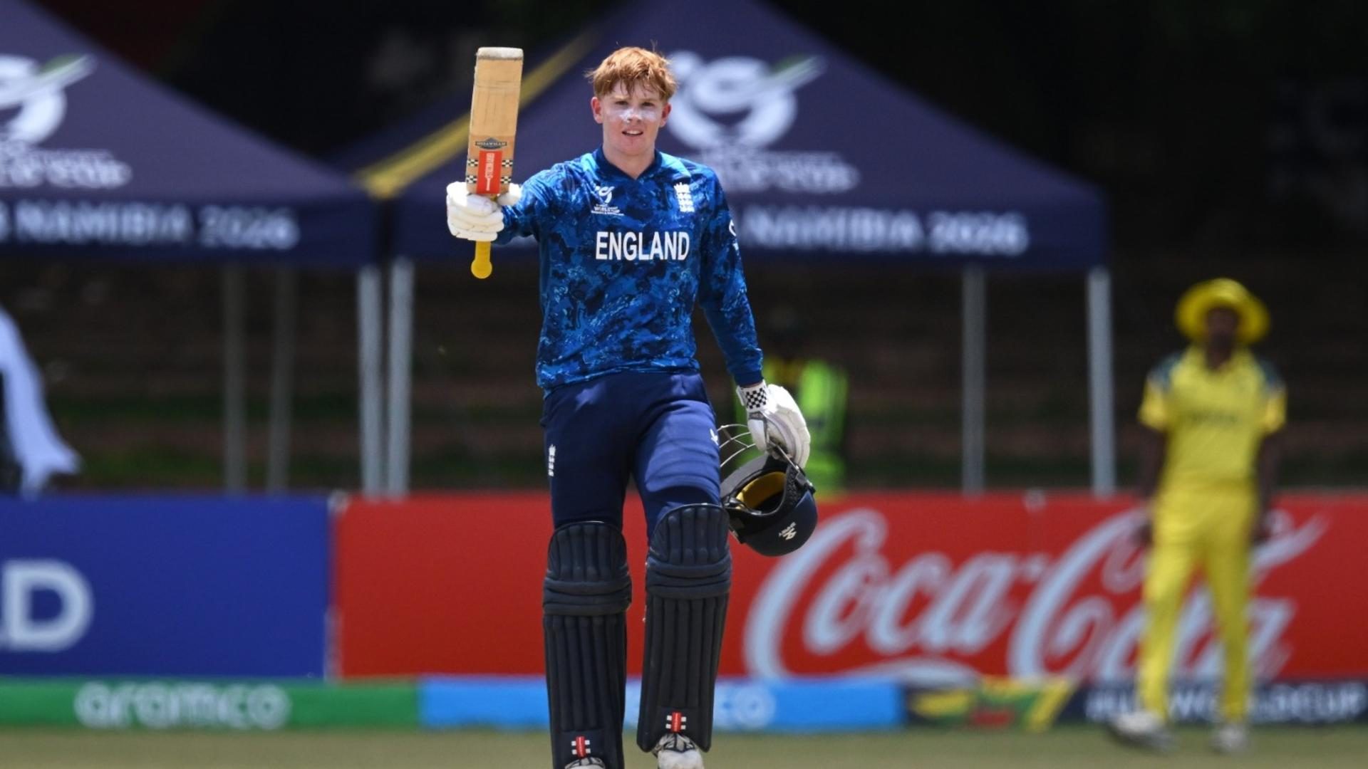 60-3 a 277-7: Capitão sub-19 da Inglaterra estrela com cem entradas resgatando na masterclass semifinal contra a Austrália | Copa do Mundo Sub-19 2026