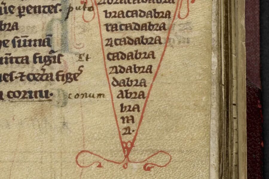 ⁨”Abracadabra” era um amuleto mágico para curar a febre. Eis a receita⁩